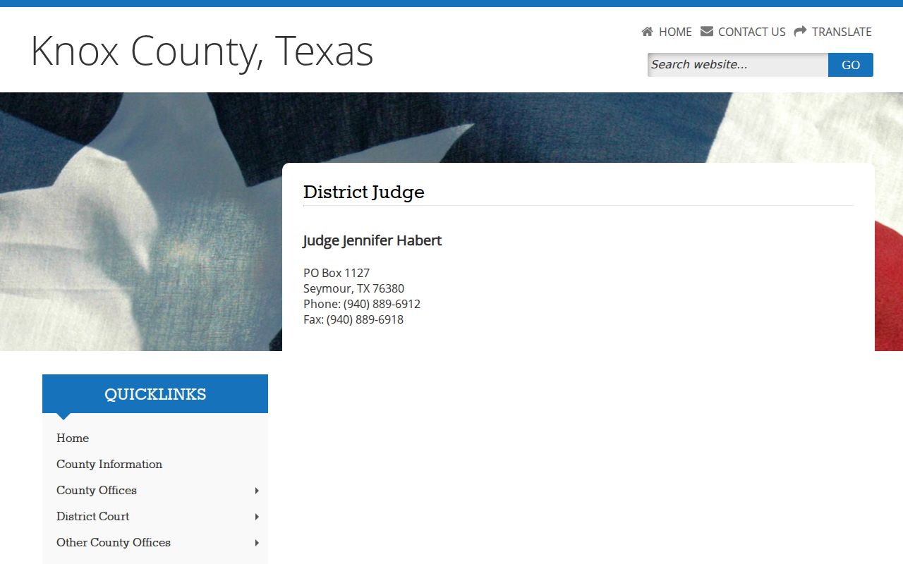 Knox County arrest warrant routing, 50th District Court contact page